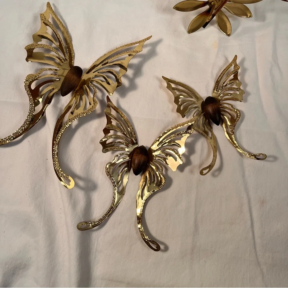 MCM brass butterfly wall art - Picture 4 of 4